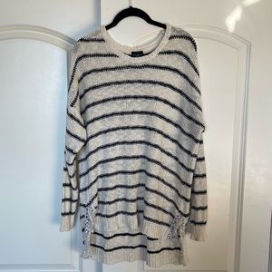 Rue 21 + | Crew Neck Knit Striped Sweater | Size 1X